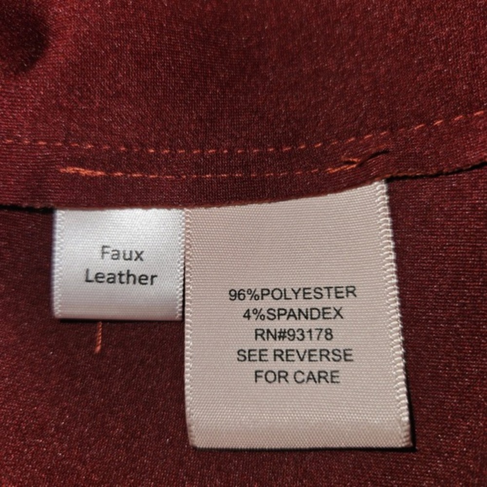 Philosophy Womens Faux Suede Moto Jacket Cognac Rust Brown Zip Front Size S - Picture 6 of 8